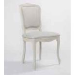 RRP £140 Ex Display White/Grey Carved Dining Chair