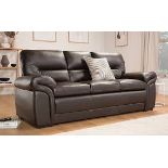 RRP £700 Ex Display 3 Seater Brown Sofa