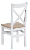 RRP £120 Ex Display Cross Back White Dining Chair