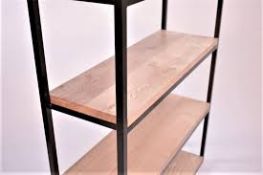 RRP £200 Ex Display Wooden Shelving Unit With Metal Frame