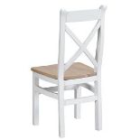 RRP £120 Ex Display Cross Back White Dining Chair