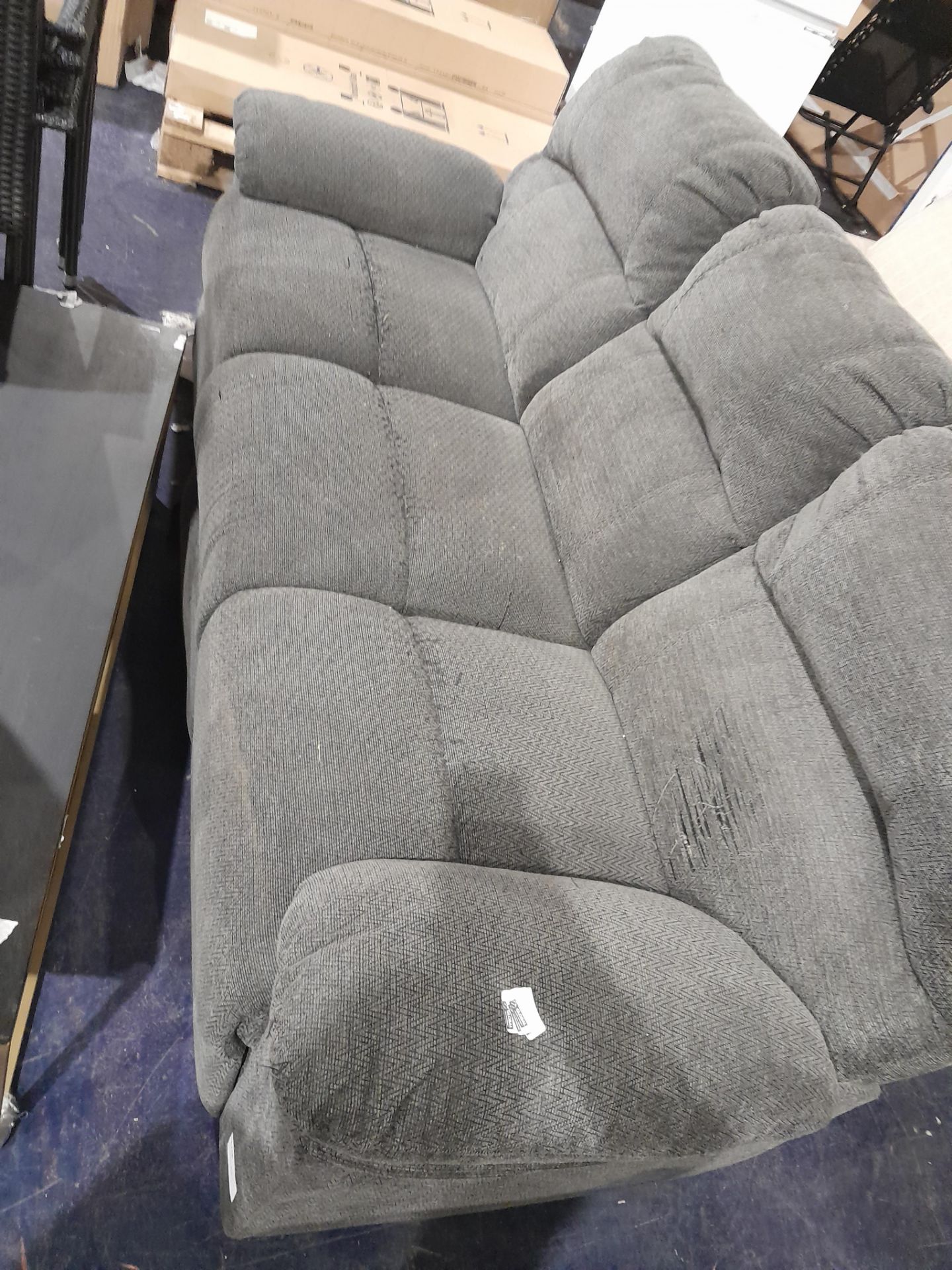 RRP £820 3 Seater Recliner Sofa In Grey - Image 2 of 2