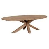 RRP £200 Unboxed Oval Dining Table Wooden Finish (Cr1)