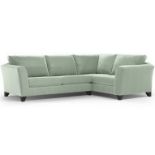 RRP £500 Ex Display Green 4 Seater Corner Sofa With Back Cushions