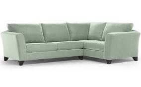 RRP £500 Ex Display Green 4 Seater Corner Sofa With Back Cushions