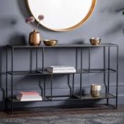 RRP £380 Ex Display Hurston Console Table In Silver