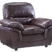RRP £300 Ex Display Leather Armchair In Brown