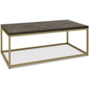 RRP £400 Ex Display Bletchley Coffee Table, Black With Gold Frame