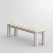 RRP £250 Wooden Bench In White(Cr1)