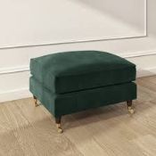 RRP £250 Ex Display Fabric Pouffe In Turquoise