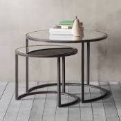 RRP £245 Argyle Mirrored Side Table (Cr1)