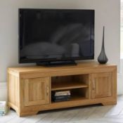 RRP £350 Ex Display Wooden Tv Stand With Knocker Handles