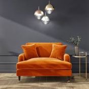 RRP £650 Ex Display Finchley Loveseat In Orange