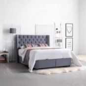 RRP £600 Aurora Ottoman Bed In Wool Grey(Cr1)