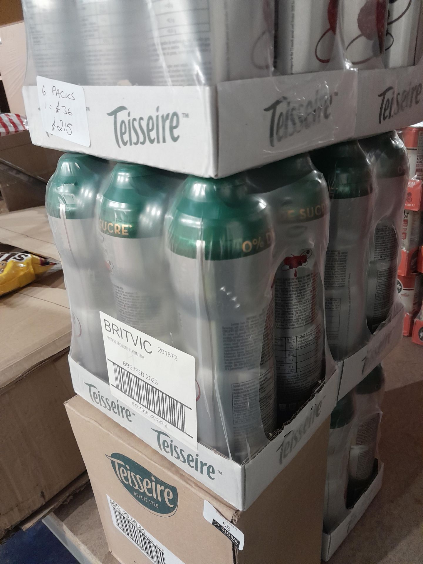 RRP £215 X6 Packs Of Teisseire Grenadine 0% BBE -22.2.23 - Image 2 of 2
