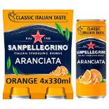 RRP £240 X10 Packs San Pellegrino Italian Sparkling Drinks Aranciata 4X33Cl, Bb 01/24