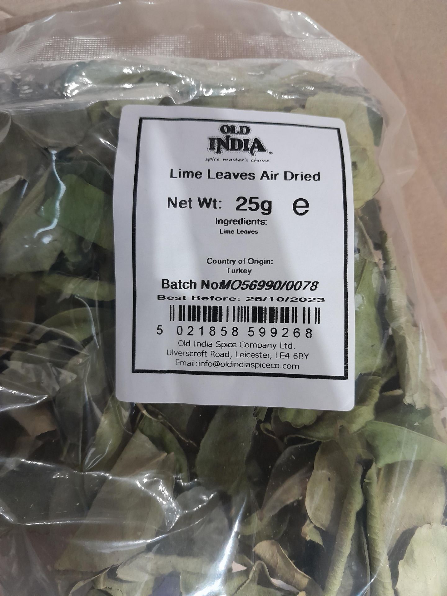 RRP £200 Old India Lime Leaves Air Dried BBE - 26.10.23 - Image 2 of 2