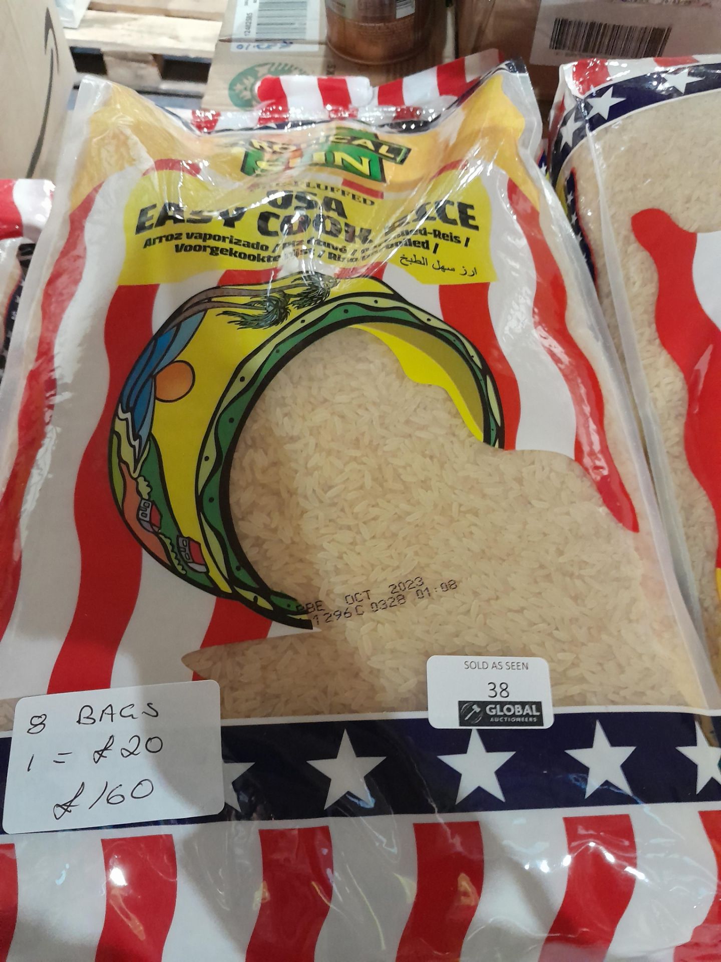RRP £160 X8 Bags Of Tropical Sun USA Easy Cook Rice BBE -Oct 23 - Image 2 of 2