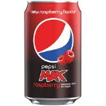 RRP £130 X22 Packs Of 6 Pepsi Max Raspberry Flavour Cans - BBE - Sep 23