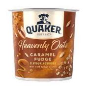 RRP £185 X8 Boxes Quaker Heavenly Oats Caramel Fudge BBE-12.8.23