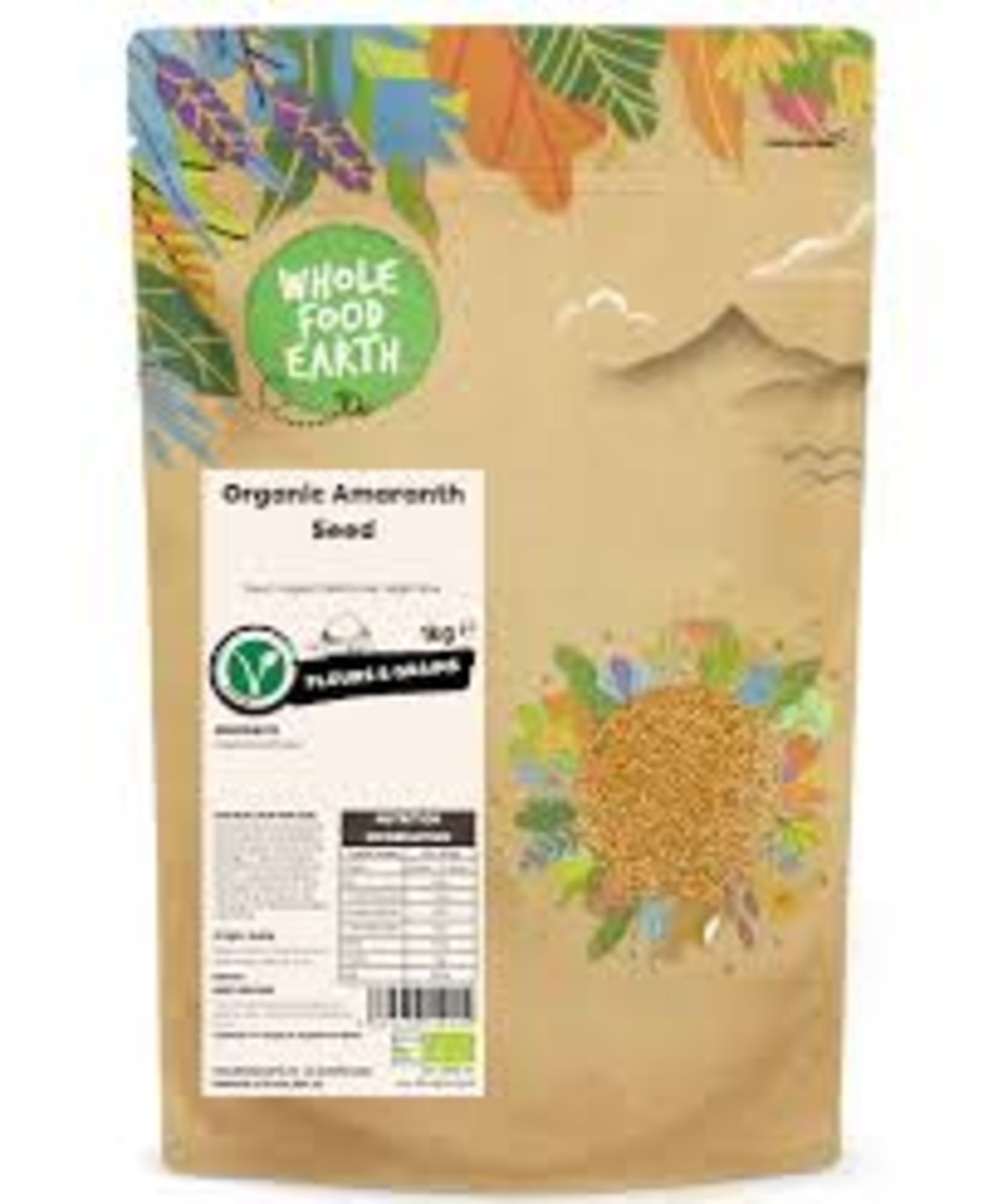 RRP £150 X25 Bags Whole Food Earth Organic Amaranth Grain 1Kg, Bb 10/23 - Image 2 of 2