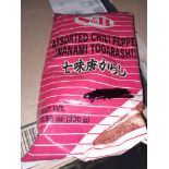 RRP£200 X25 Bags S&B Chilli Pepper Nanami Togarashi 300G, Bb 07/23