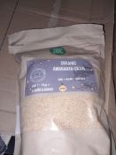 RRP £150 X25 Bags Whole Food Earth Organic Amaranth Grain 1Kg Bb 10/23