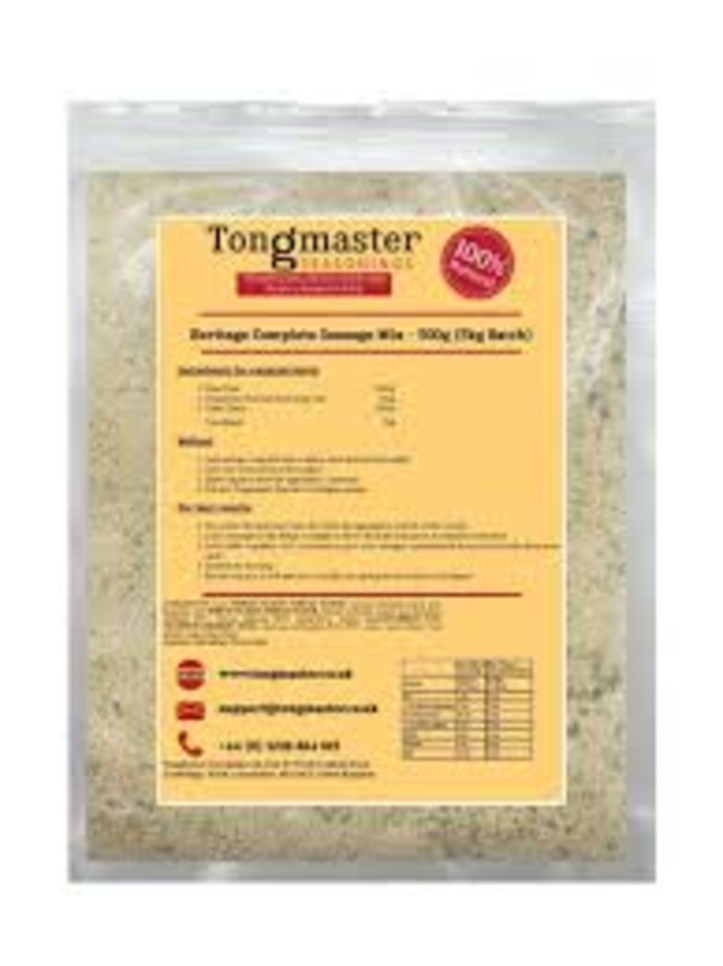 RRP £195 Bags Of Tongmaster Heritage Complete Sausage Mix 500G Bb 07/23 - Image 2 of 2