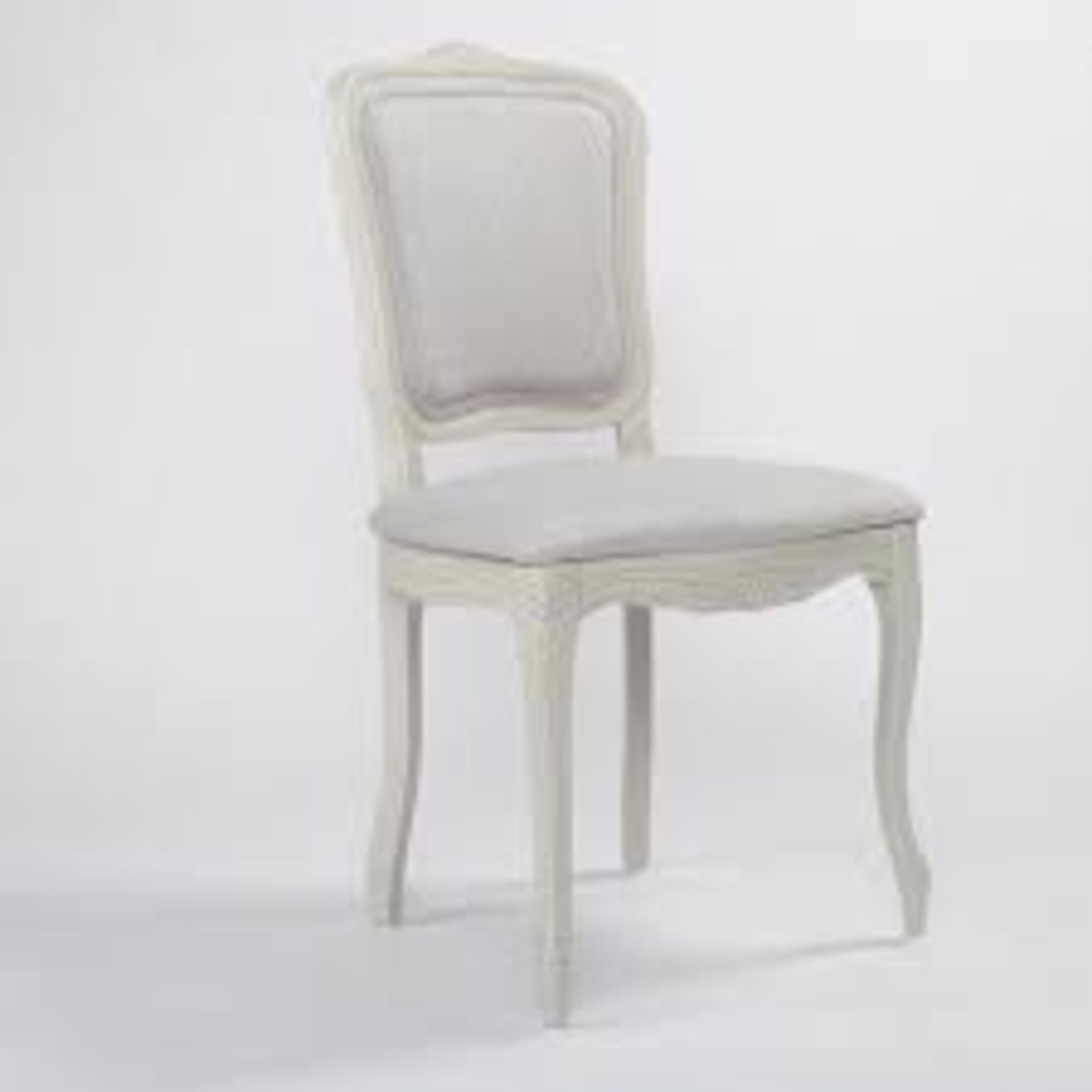 RRP £250 Unboxed Whittier Upholstered Dining Chair In Cream/Grey(Cr1)