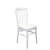 RRP £130 Boxed Avalos Slat Back Side Chair In White(Cr1)
