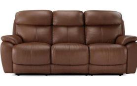 RRP £1200 Ex Display 3 Seater Reclining Leather Sofa