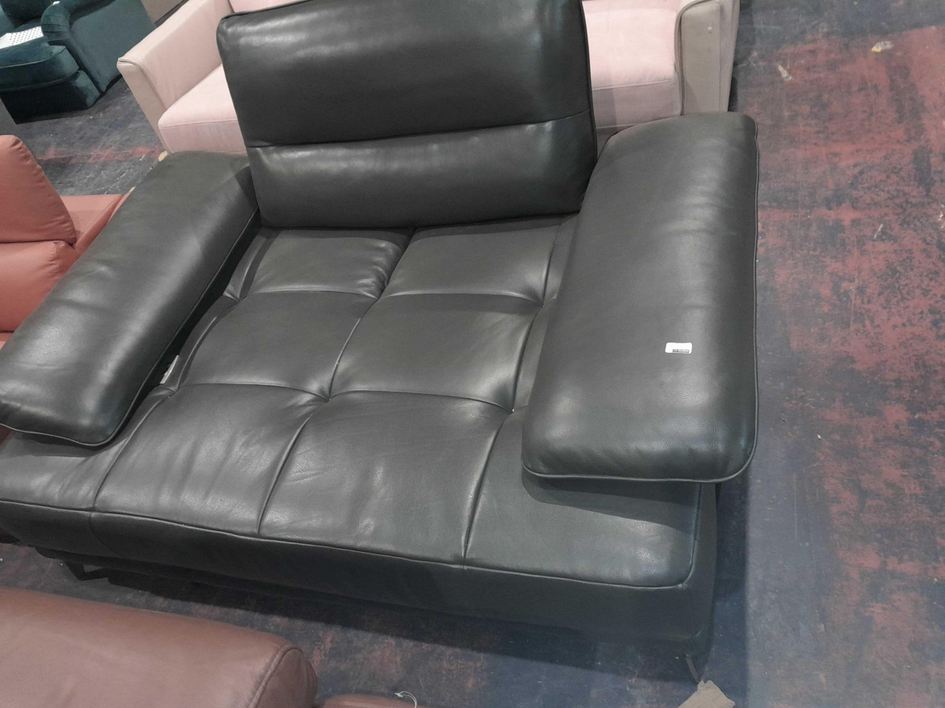 RRP £1400 Ex Display Leather Extra Large Armchair - Image 2 of 2