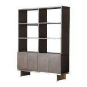 RRP £500 Ex Display Como 4 Door Open Display Unit In Dark Brown