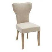 RRP £220 X2 Ex Display Cardea Upholstered Dining Chair In Cream