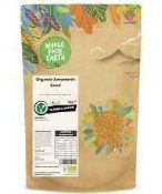 RRP £150 X25 Bags Whole Food Earth Organic Amaranth Grain 1Kg Bb 25/10/23