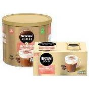 RRP £140 Mixed Items Including Nescafe Gold Cappuccino 50 Mugs Bb 07/24