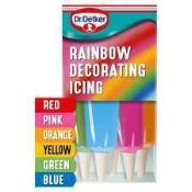 RRP £255 X15 Boxed Rainbow Decorating Icing 114Gx6 Bb 09/23