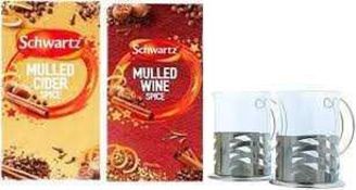 RRP £210 Assorted Items Including Schwartz Mulled Cider Gift Set Bbe-Oct2023, Schwartz Mulled Wine G