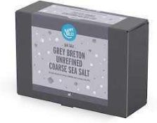 RRP £120 X15 Boxes Happy Belly Grey Breton Unrefined Coarse Sea Salt 240G 4X60G Bb 18/08/23