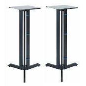 RRP £140 Boxed Like New Quiklok Fixed Height Monitor/Speaker Stand, Bs536