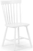 RRP £220 Ex Display Wooden Farmhouse Dining Chair Pair In White