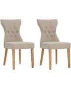 RRP £210 Boxed Like New Wimbledon Upholstered Dining Chair In Beige