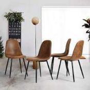 RRP £220 Ex Display Wooden Dining Chair Pair