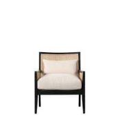 RRP £220 Ex Display X2 Rattan Garden Chairs In Black/Cream