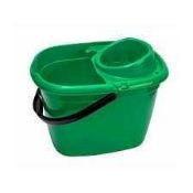 RRP £140 Brand New Hard Plastic Mop Buckets In Green