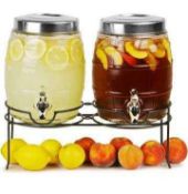 RRP £150 Boxed Like New X3 Drink stuff Mason Jar Drinks Dispenser