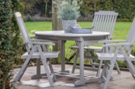 RRP £1000 Ex Display Round Garden Dining Table With Chairs