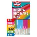 RRP £255 X15 Boxed Rainbow Decorating Icing 114Gx6 Bb 09/23