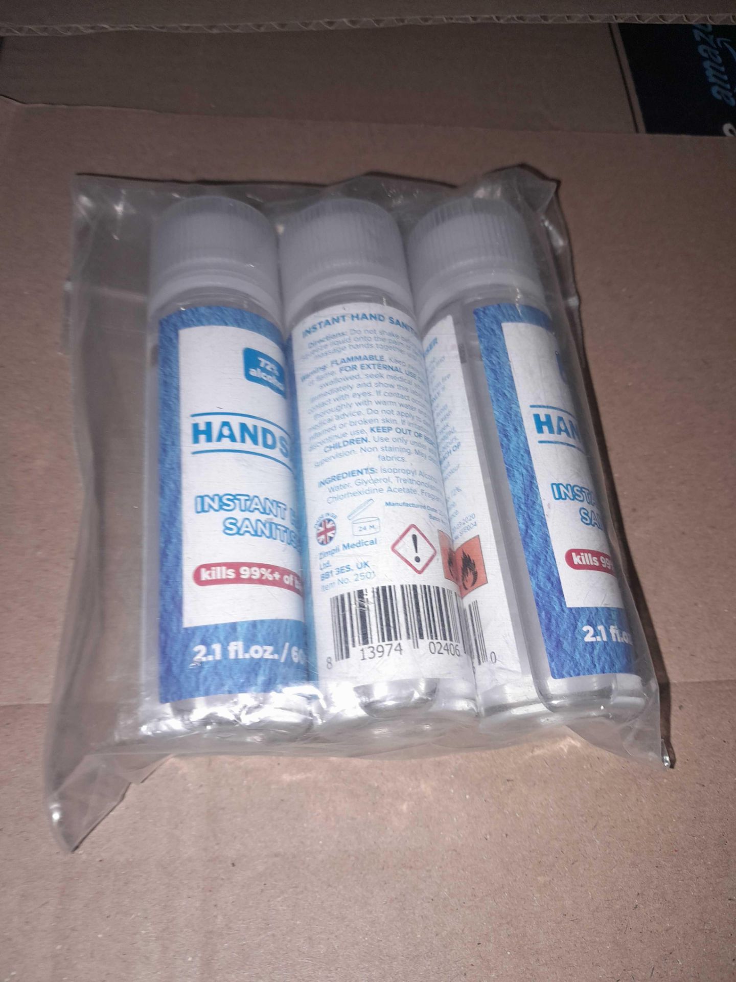 RRP £295 59 Packs Of Handsafe Instant Hand Sanitisers 72% Alcohol - Image 2 of 2