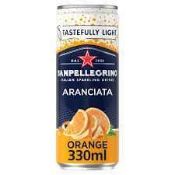 RRP £240 X10 Cases Sanpellegrino Sparkling Drink Aranciata 4X6Gb 33Cl Bb 01/24